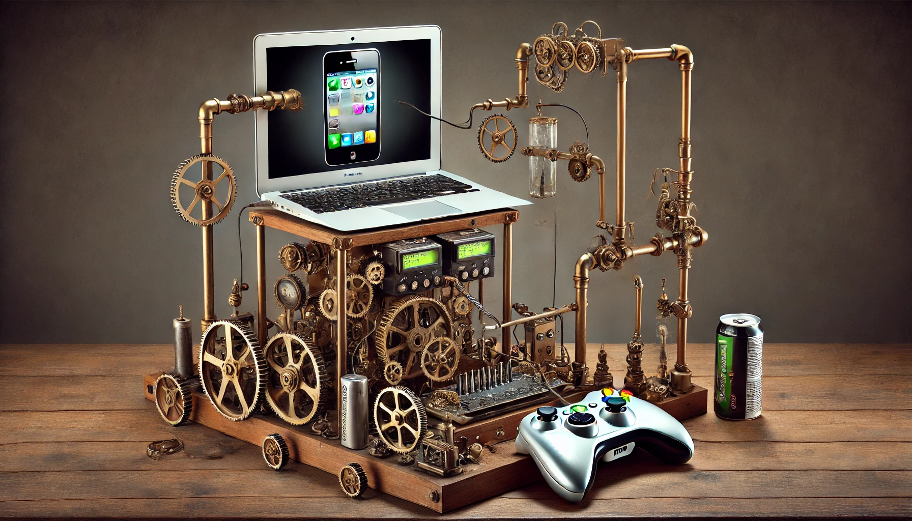 Machine Rube Goldburg en style "Steampunk"